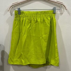 Neon J Crew Elastic Waistband Skirt